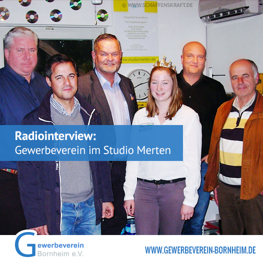 Radiointerview: Gewerbeverein im Studio Merten