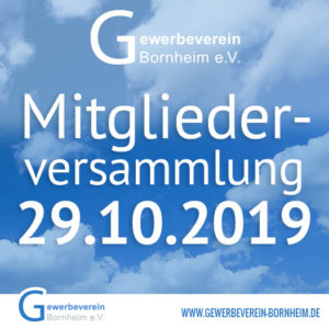 Mitgliederversammlung am 29.10.2019