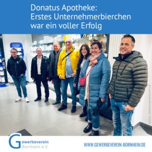 Donatus Apotheke: Erstes Unternehmer­bierchen war ein voller Erfolg